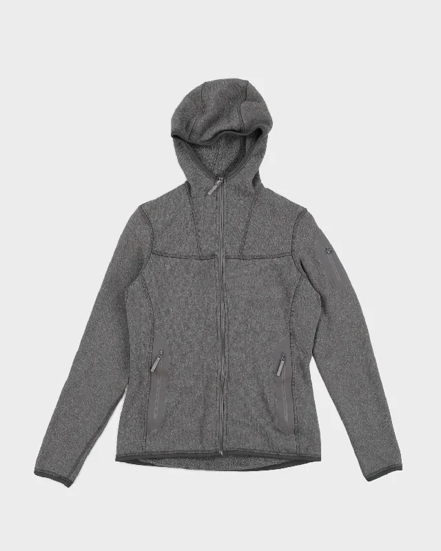 Arc'teryx Grey Full Zip Hooded Fleece - M Hoodie with Pocket Utility Practical