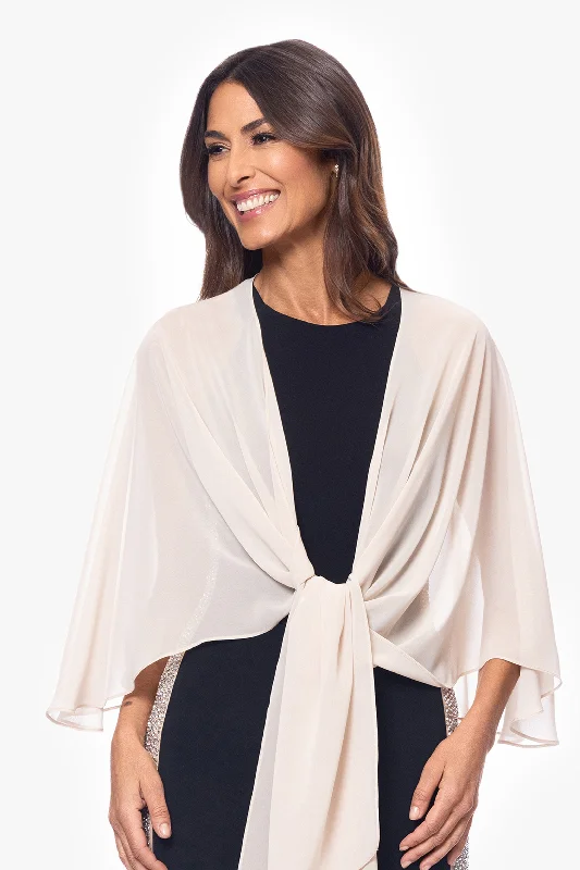 "Bernadette" Chiffon Shawl Wrap Soft Cotton Shawl Poncho