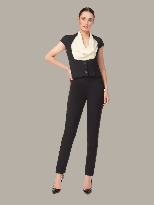 CORINTHIA | Fitted Cap-Sleeve Waistcoat Warm Down Waistcoat Vest