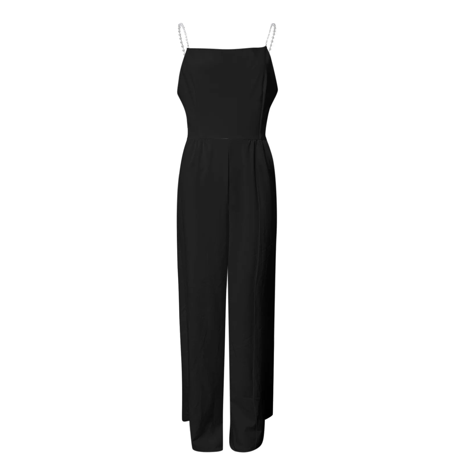 Elegant Jumpsuits Woman Party Clothing Sexy Sleeveless Pearl Sling Rompers 2023 Wide Leg Overalls Rolled Hem Overalls Elegant Jumpsuits Woman Party Clothing Sexy Sleeveless Pearl Sling Rompers 2023 Wide Leg Overalls Rolled Hem Overalls