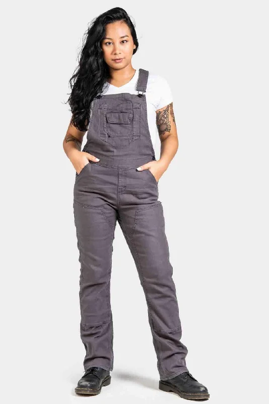 Freshley Overalls For Women in Grey Canvas Soft Cotton Romper