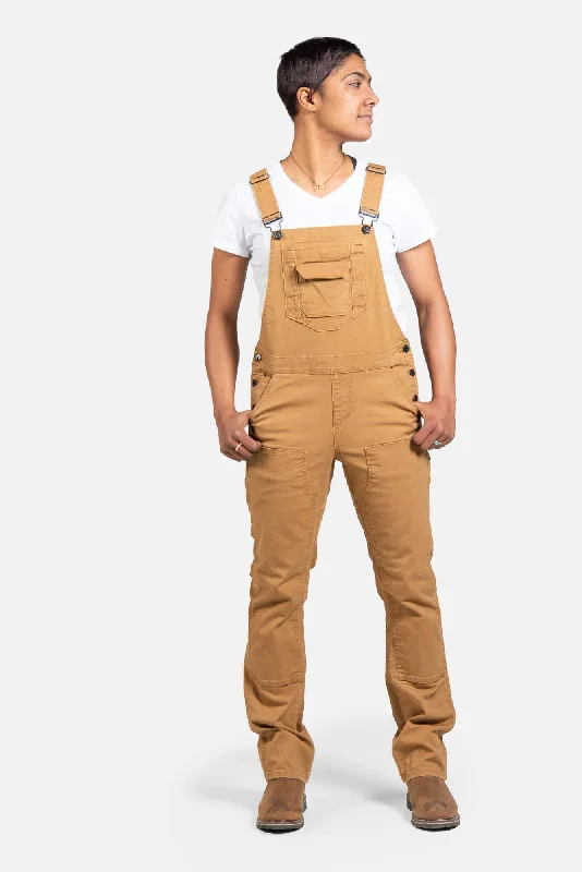 Freshley Overalls in Saddle Brown Canvas Baggy Street Overalls