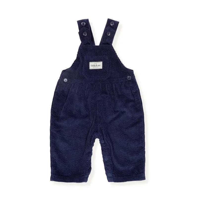 Goldie And Ace Sammy Cord Overalls - Navy Loose Relaxed Jumpsuit