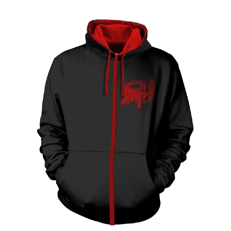 Death Unisex Hooded Top: The Sound Of Perseverance (back print) Hoodie with Slit Hem Functional Movement Death Unisex Hooded Top: The Sound Of Perseverance (back print) Hoodie with Slit Hem Functional Movement