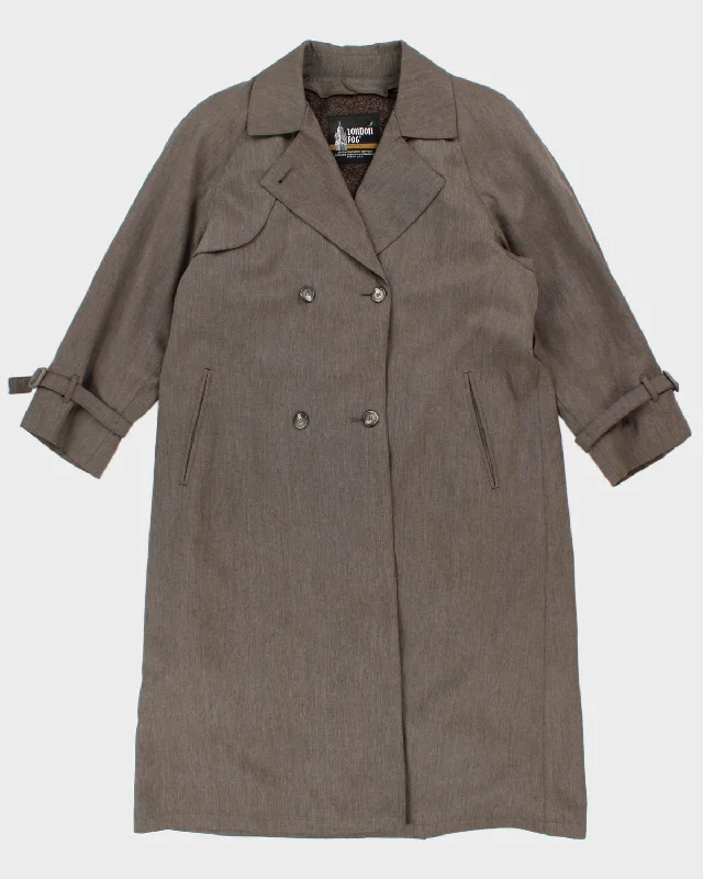 London Fog Thick Trench Coat - L Elegant Fitted Trench Coat