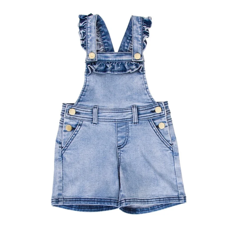 Peggy Zena Overalls - Denim Elegant Drape Jumpsuit