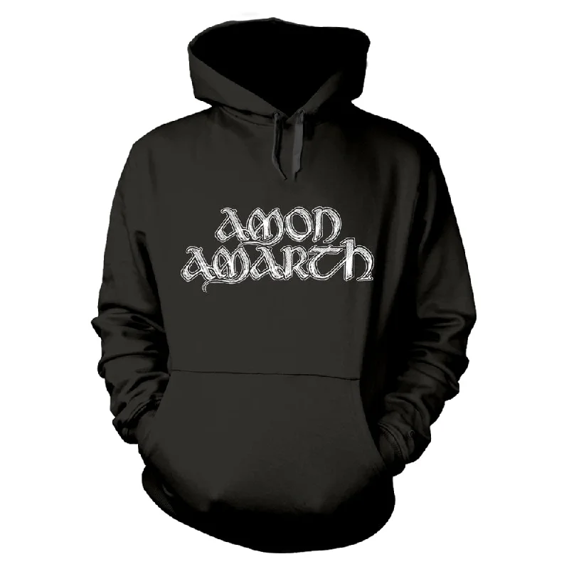 Amon Amarth Unisex Hooded Top: Grey Skull (back print) Hoodie with Belted Waist Structured Tailored Amon Amarth Unisex Hooded Top: Grey Skull (back print) Hoodie with Belted Waist Structured Tailored