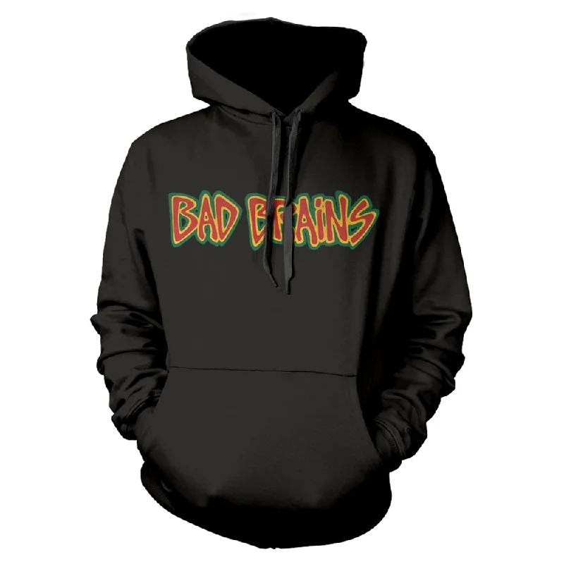 Bad Brains Unisex Hooded Top: Bad Brains (back print) Hoodie with Hem Embroidery Detailed Premium