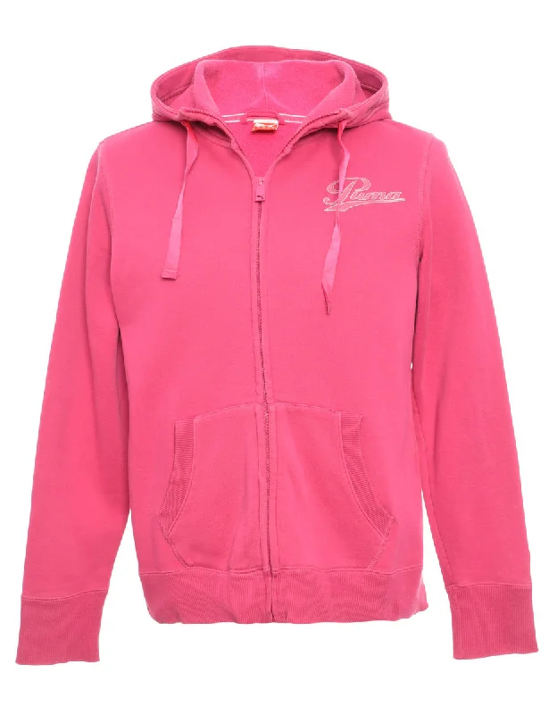 Puma Hooded Track Top - M Zip Hoodie Drawstring Kangaroo Pocket