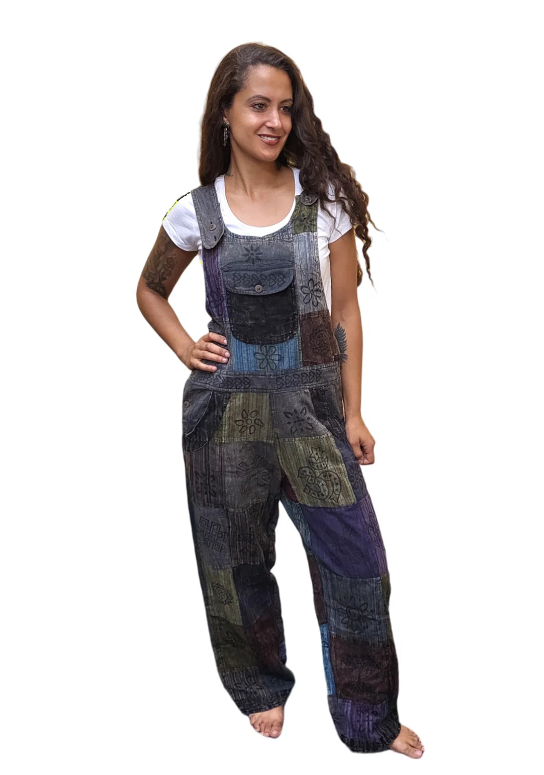 Enya Overalls Casual Roll-Up Overalls