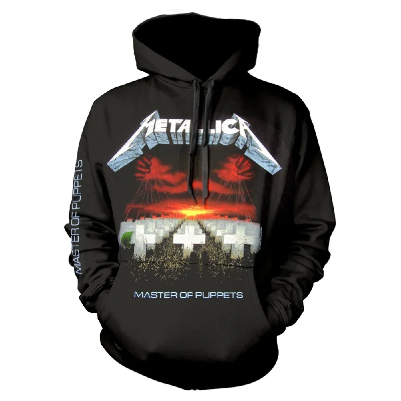 Metallica Unisex Hooded Top: Master Of Puppets Tracks (back print) Hoodie with Magnetic Closure Innovative Modern Metallica Unisex Hooded Top: Master Of Puppets Tracks (back print) Hoodie with Magnetic Closure Innovative Modern