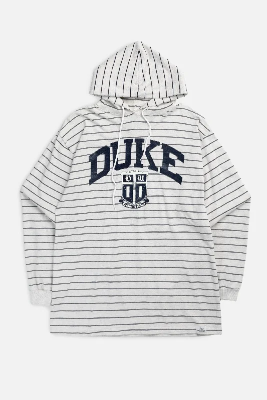Vintage Duke University Long Sleeve Hooded Tee - M Hoodie with Hem Elastic Stretchable Comfortable Vintage Duke University Long Sleeve Hooded Tee - M Hoodie with Hem Elastic Stretchable Comfortable