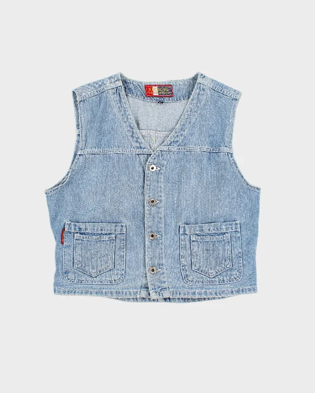 Vintage Jordache Denim Waistcoat - L Cozy Woolen Waistcoat Vest