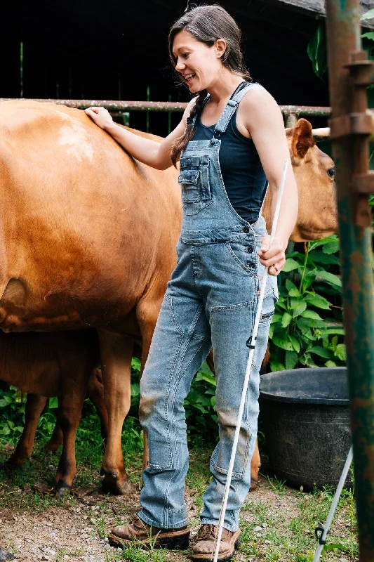 Freshley Overalls in Vintage Indigo Denim Cropped Leg Jumpsuit