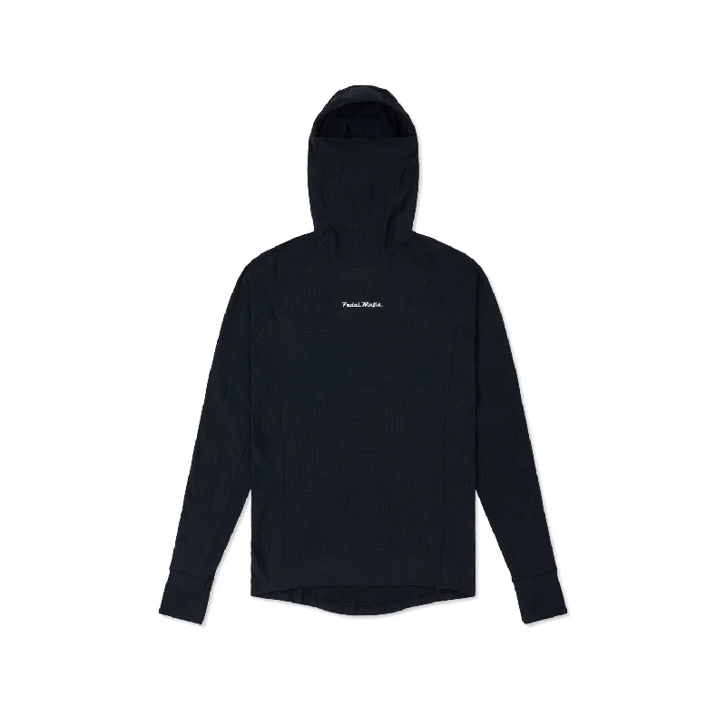 Women's Core Hooded Baselayer - Black Hoodie with Zipper Versatile Modern