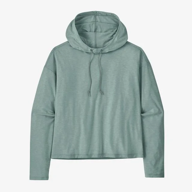 Women's Long-Sleeved Glorya Hooded Top Hoodie with Patch Decorative Personalized