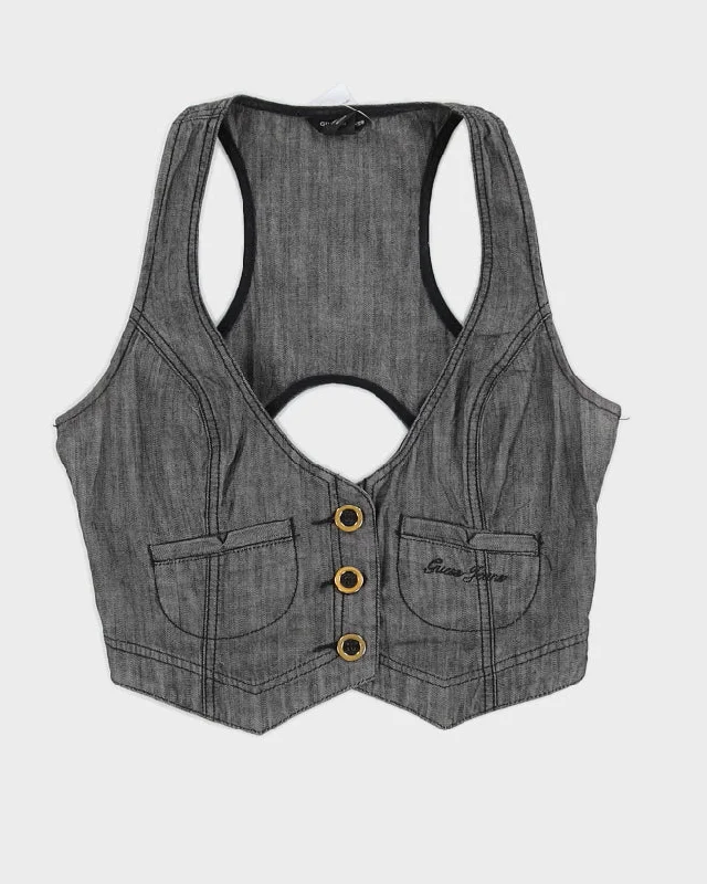 Y2K Guess Waistcoat - M Stylish Long Waistcoat Vest