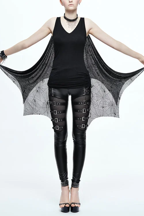Black Two Wearing Bat Wings Spider Web Shawl Punk Sexy Womens Dress Cozy Woolen Shawl Cape Black Two Wearing Bat Wings Spider Web Shawl Punk Sexy Womens Dress Cozy Woolen Shawl Cape