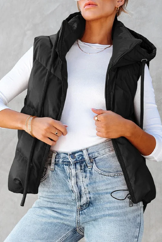 Solid Lightweight Thermal Layer Sleeveless Zip-Up Vest Coat Pastel Wool Vest