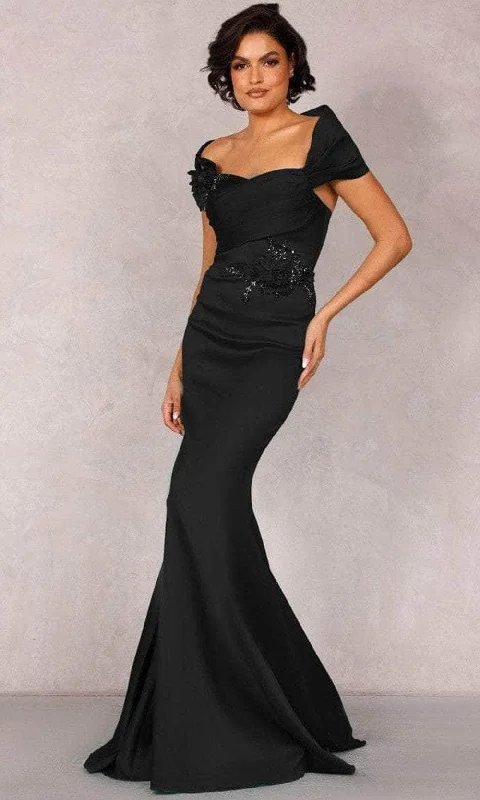 Terani Couture 2021M2969 - Shawl Draped Mermaid Evening Dress Stylish Fringed Shawl Cape Terani Couture 2021M2969 - Shawl Draped Mermaid Evening Dress Stylish Fringed Shawl Cape