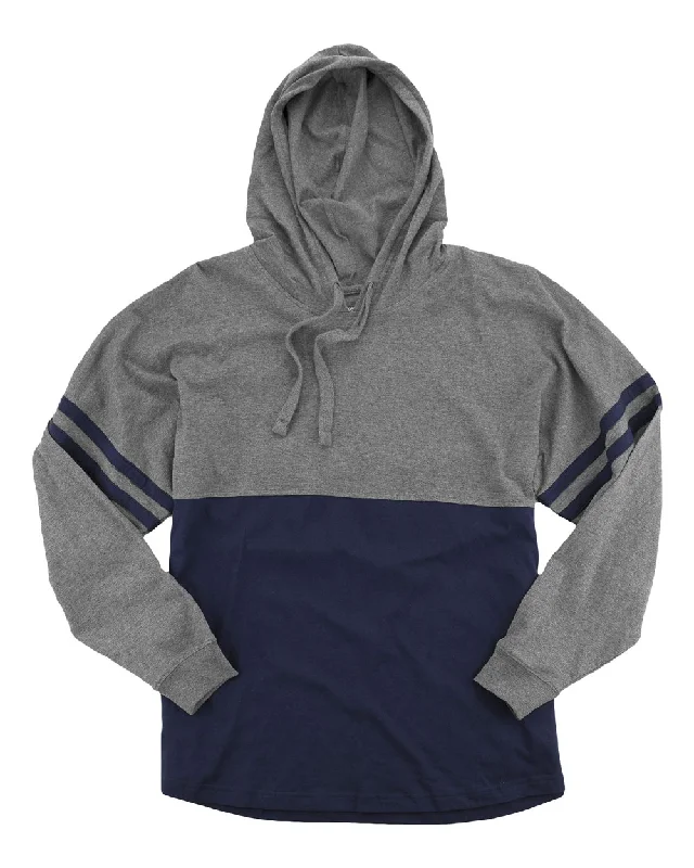 Women's Hooded Pom Pom Jersey Hoodie with Longline Fit Extended Stylish