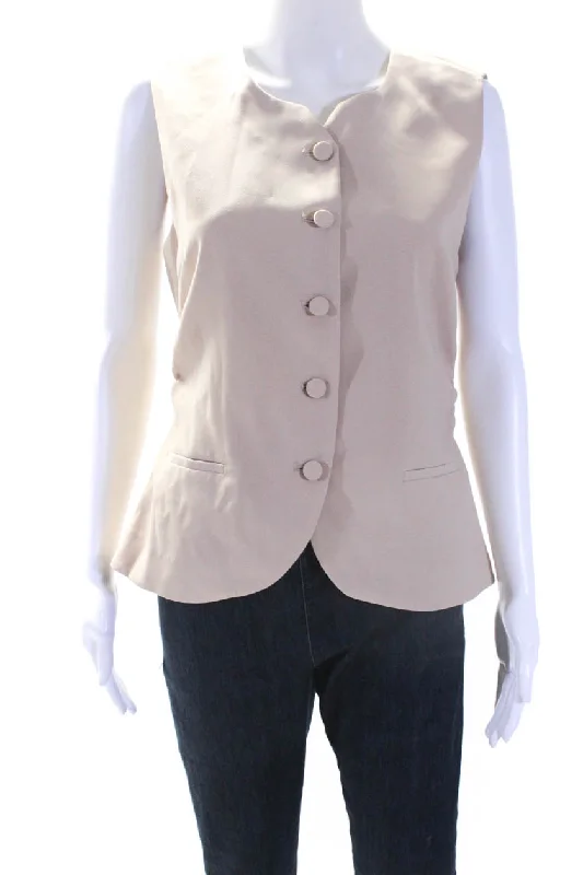10 Crosby Derek Lam Womens Y Neck Button Up Waistcoat Vest Champagne Classic Trench Waistcoat Jacket 10 Crosby Derek Lam Womens Y Neck Button Up Waistcoat Vest Champagne Classic Trench Waistcoat Jacket