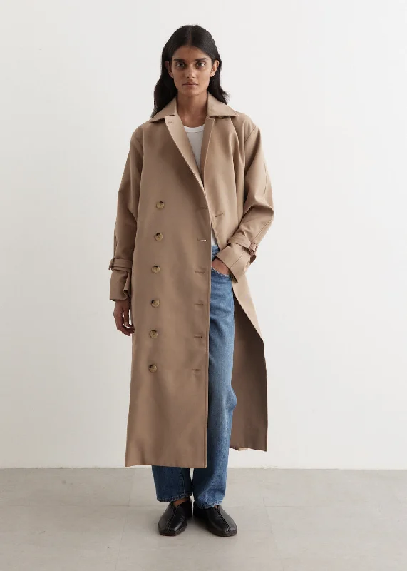 Signature Trench Coat Comfortable Wool Trench Jacket