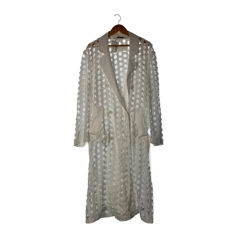 Maison Margiela/Trench Coat/36/White/Polyester/S29AH0140 Soft Knit Trench Coat