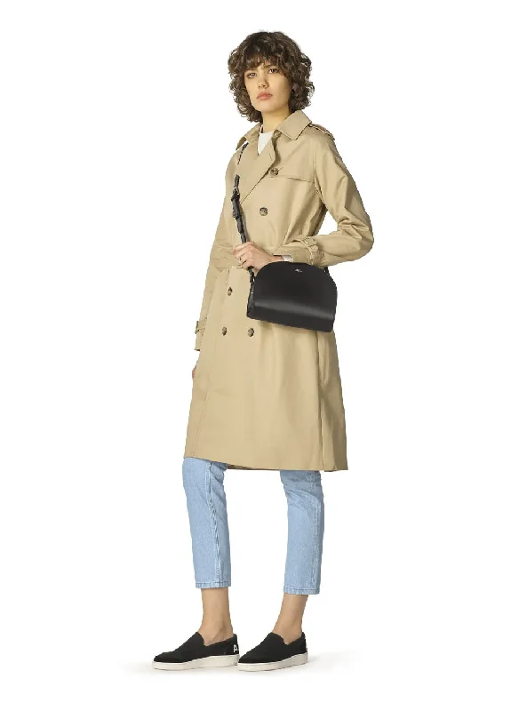 Greta Trench Classic Long Plaid Trench