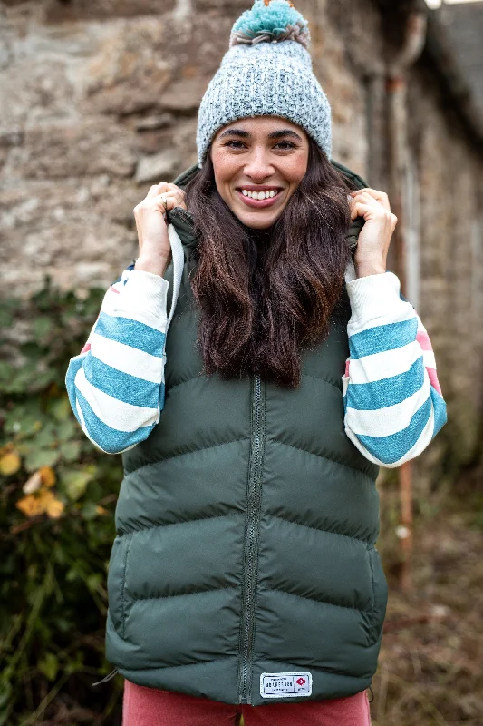 Ashmore Hooded Gilet Hoodie with Hem Fringe Bohemian Relaxed