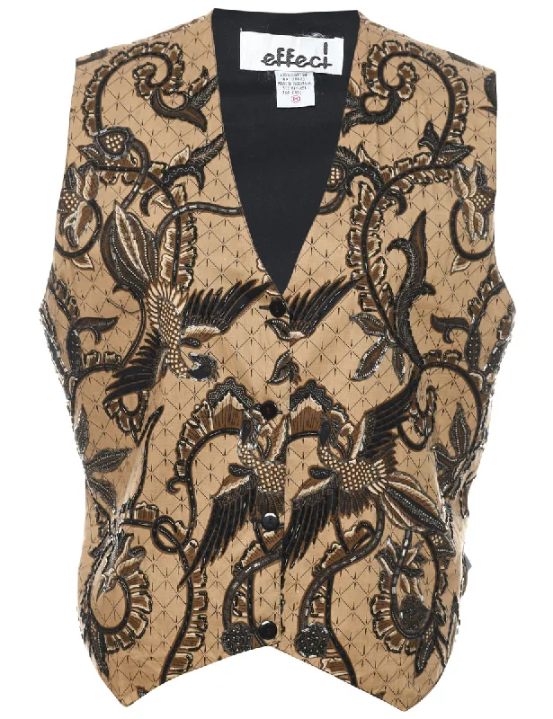 Beaded Waistcoat - M Comfortable Winter Waistcoat Vest