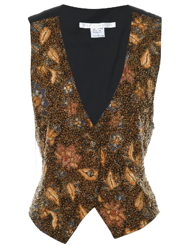 Beaded Waistcoat - S Fashionable Quilted Waistcoat