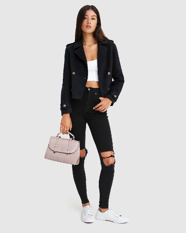 Better Off Military Peacoat Print Jacquard Embroidered