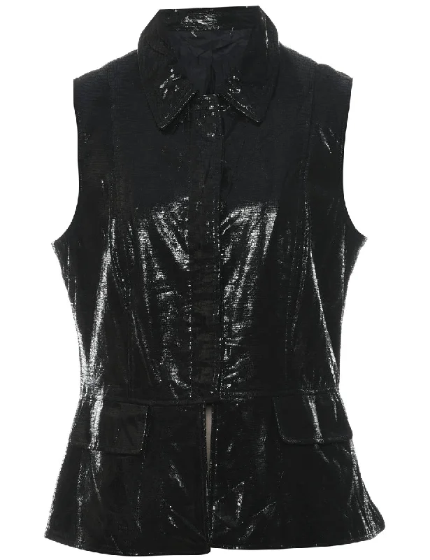 Button Front Waistcoat - M Stylish Velvet Waistcoat Jacket