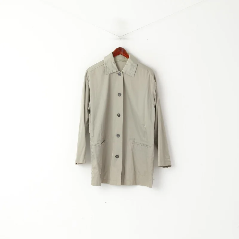 Marc Aurel Women M Coat Silver Shiny ClassicCotton Nylon Blend Pockets Top Front Pockets Side Pockets Patch Pockets Marc Aurel Women M Coat Silver Shiny ClassicCotton Nylon Blend Pockets Top Front Pockets Side Pockets Patch Pockets