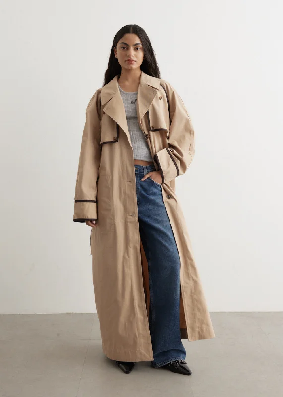 Deona Trench Coat Trendy Cotton Trench Coat