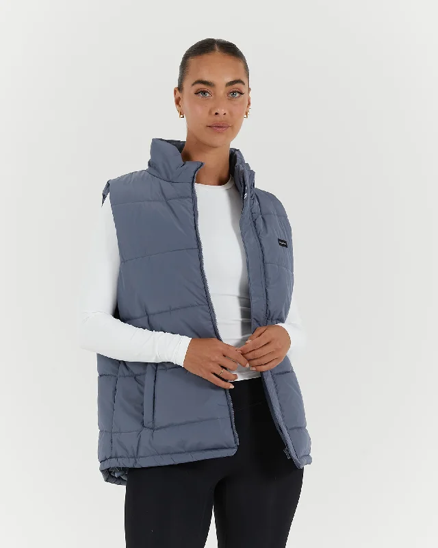 ELEMENTAL PUFFER VEST - BREEZE Trendy Belted Vest