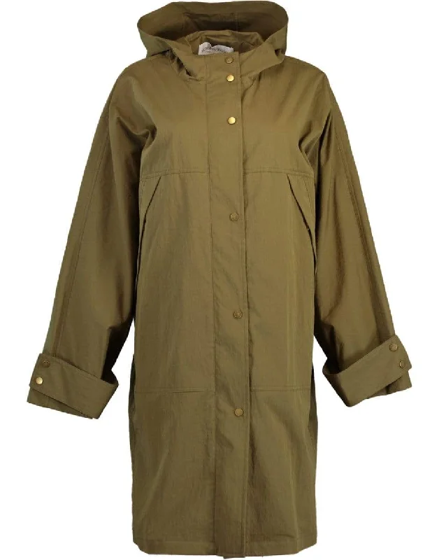 Hooded Water Resistant Anorak Hoodie with Magnetic Closure Innovative Modern