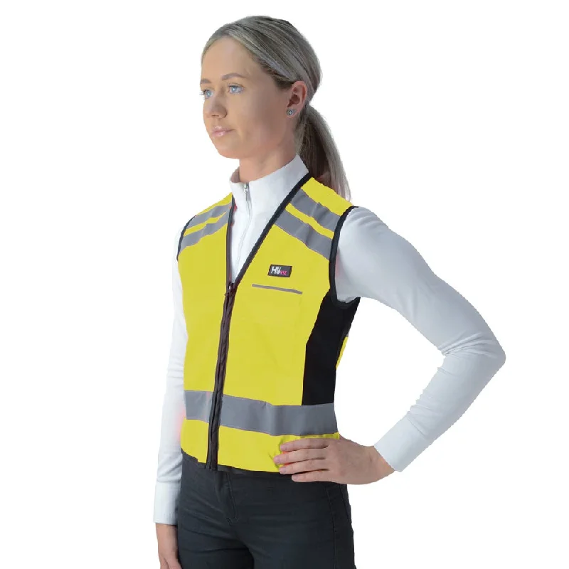 HyVIZ Waistcoat - Please Pass Wide & Slow by Hy Equestrian Casual Denim Waistcoat Vest HyVIZ Waistcoat - Please Pass Wide & Slow by Hy Equestrian Casual Denim Waistcoat Vest