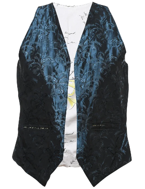 Jacquard Waistcoat - L Comfortable Padded Waistcoat