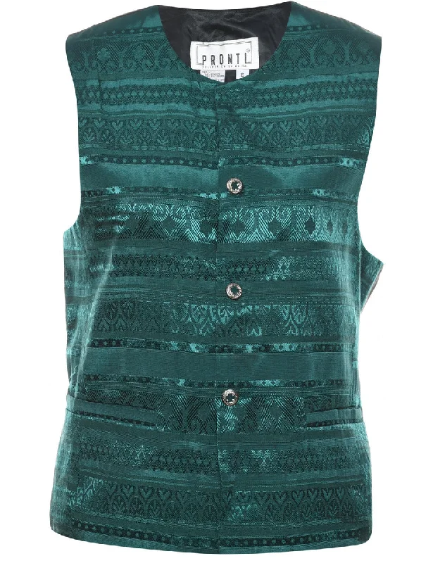 Jacquard Waistcoat - S Trendy Plaid Waistcoat Vest