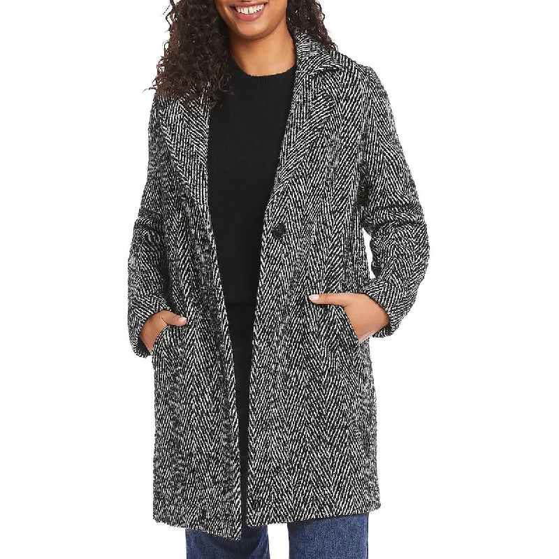 Karen Kane Womens Tailored In Teal Wool Blend Herringbone Long Coat Toggle Coat Shawl Collar Coat Notch Collar Coat Karen Kane Womens Tailored In Teal Wool Blend Herringbone Long Coat Toggle Coat Shawl Collar Coat Notch Collar Coat