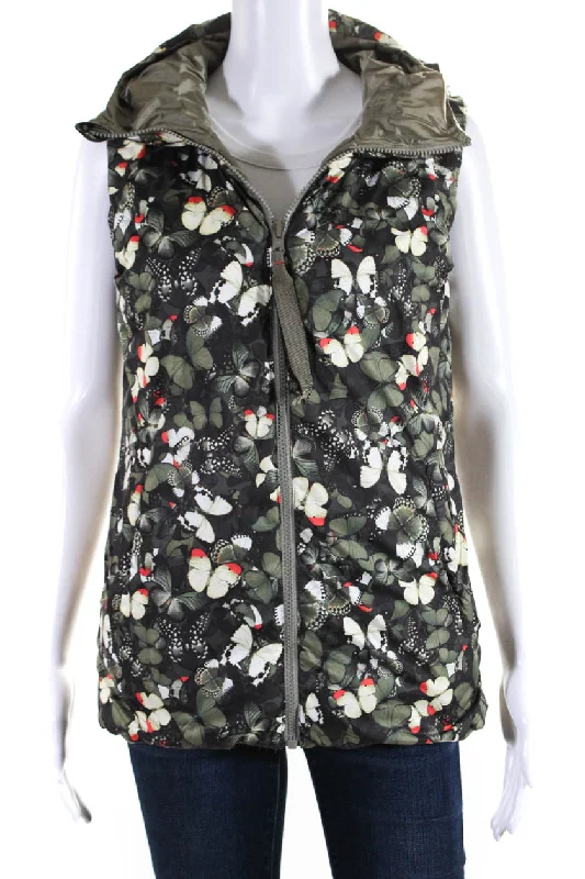 Lululemon Women's Reversible Hooded Butterfly Print Puffer Vest Green Soft-Touch Wool Vest Lululemon Women's Reversible Hooded Butterfly Print Puffer Vest Green Soft-Touch Wool Vest