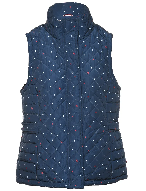 Navy Tommy Hilfiger Puffer Vest - M Soft Cashmere Vest