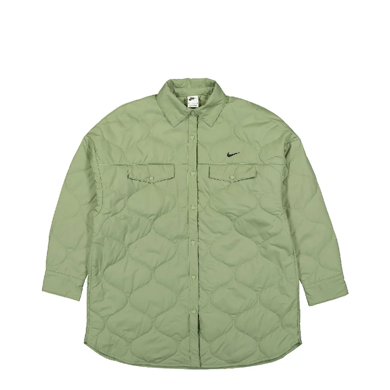 W Quilted Trenchcoat Comfortable Zip-Up Trench Coat