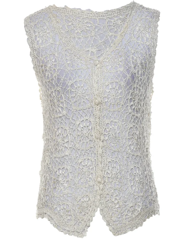 Off White Waistcoat - S Comfortable Wool Waistcoat Jacket