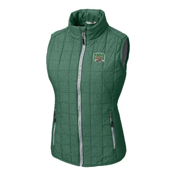 Ohio Bobcats Women's Cutter & Buck Rainier PrimaLoft® Eco Insulated Full Zip Puffer Vest Pastel Wool Vest Ohio Bobcats Women's Cutter & Buck Rainier PrimaLoft® Eco Insulated Full Zip Puffer Vest Pastel Wool Vest