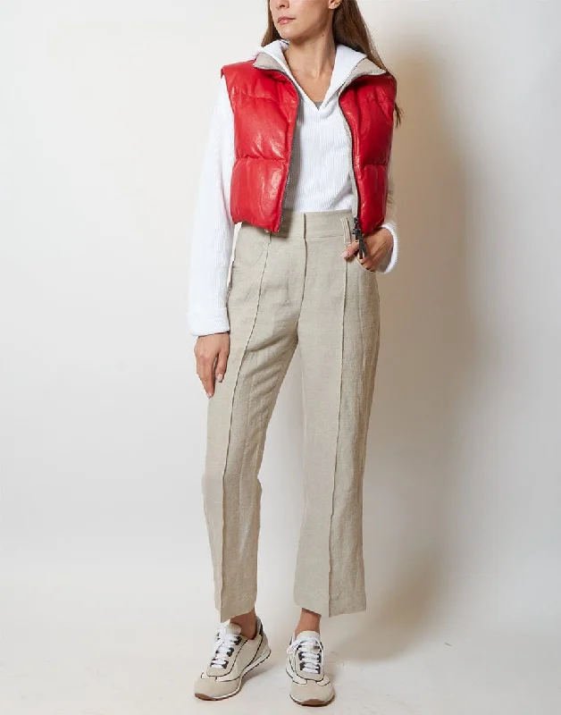 Padded Leather Vest Chic Layered Vest