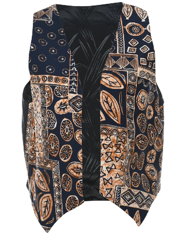 Patterned Waistcoat - L Stylish Casual Waistcoat Vest