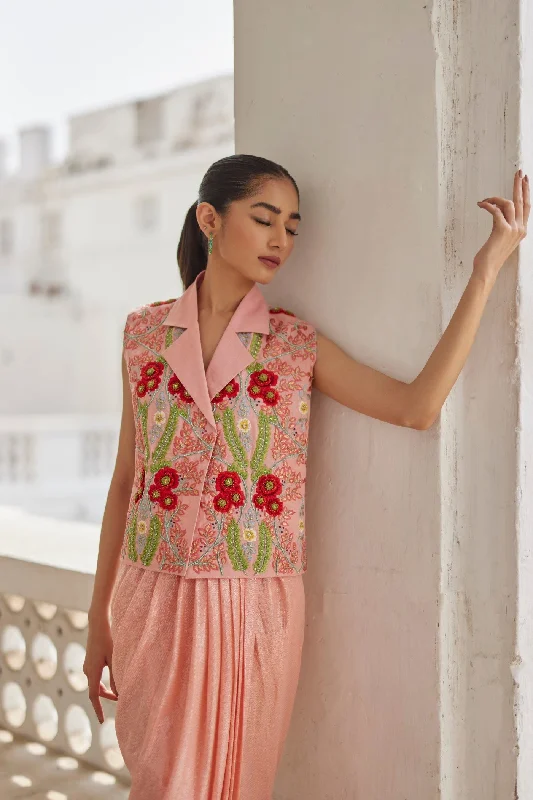 Peach Garden Waistcoat Classic Button-Down Waistcoat